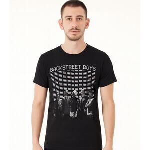 Backstreet Boys BSB DNA World Tour Concert Black Short Sleeve T Shirt Small